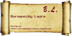 Borsenszky Laura névjegykártya