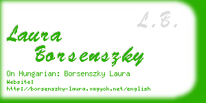 laura borsenszky business card